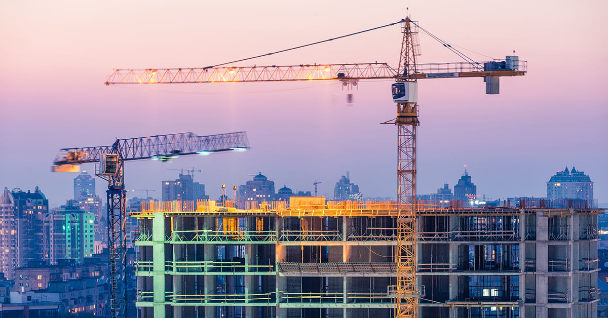 Two Tower Cranes